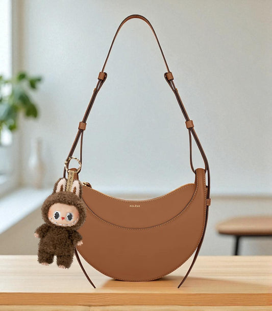 Polène Numéro Dix (No.10) Smooth Calf Leather Bag – Noir / Camel